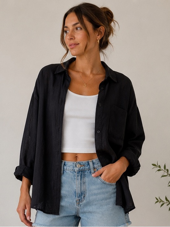 Joe Fresh Tops - Joe Fresh Oversized Button-Down Shirt
